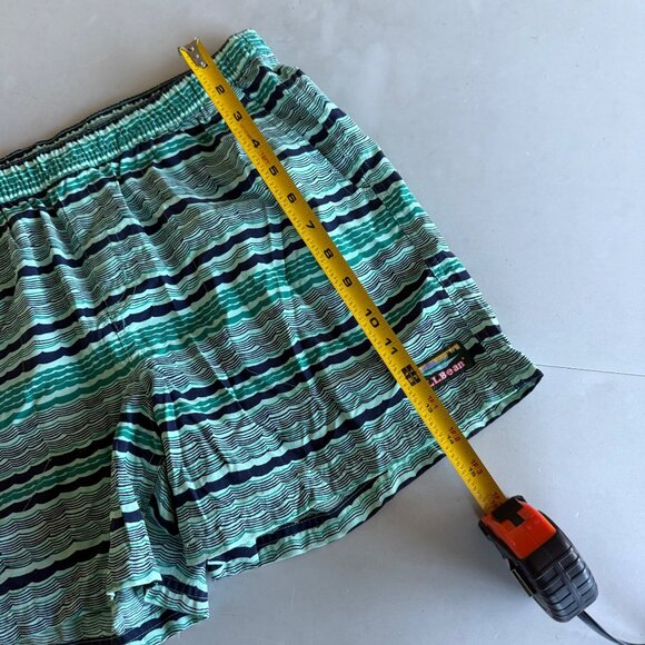 LL Bean Wave Stripe Nylon Swim Board Shorts w Pockets 504878 Womens size Medium - Picture 11 of 12